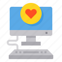 computer, favorite, heart, love, rating