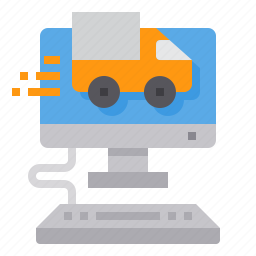 Computer, delivery, logistics, technology, truck icon - Download on Iconfinder