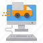 computer, delivery, logistics, technology, truck 