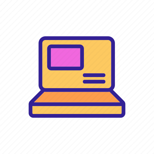 Computer, contour, digital, internet, laptop, technology icon - Download on Iconfinder