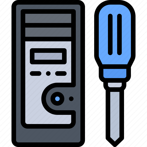 System, unit, screwdriver, computer, technology, shop, tower icon - Download on Iconfinder