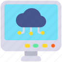 cloud, computing, computer, server, screen, monitor, web, development