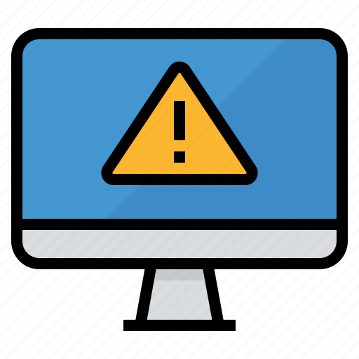 Caution, computer, error, warning icon - Download on Iconfinder