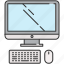 computer, device, keyboard, mouse, screen, technology 