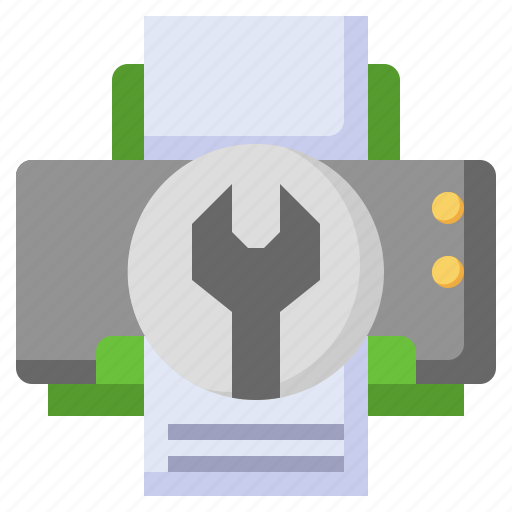 Printer, electronics, ink, spanner, repair icon - Download on Iconfinder