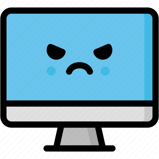 Angry, computer, emoji, emotion, expression, face, feeling icon - Download on Iconfinder