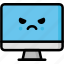 angry, computer, emoji, emotion, expression, face, feeling 