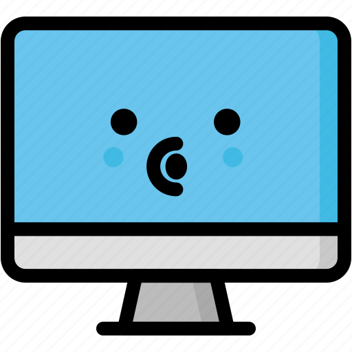 Blowing, computer, emoji, emotion, expression, face, feeling icon - Download on Iconfinder