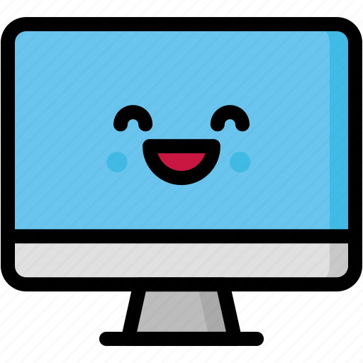 Computer, emoji, emotion, expression, face, feeling, happy icon - Download on Iconfinder