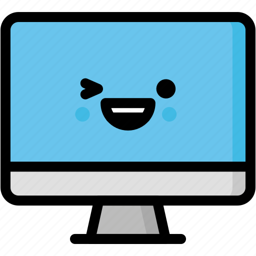 Computer, emoji, emotion, expression, face, feeling, happy icon - Download on Iconfinder