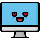 computer, emoji, emotion, expression, face, feeling, love