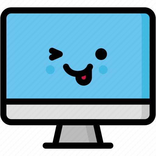 Computer, emoji, emotion, expression, face, feeling, naughty icon - Download on Iconfinder