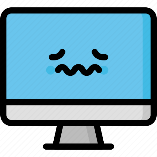 Computer, emoji, emotion, expression, face, feeling, nervous icon - Download on Iconfinder