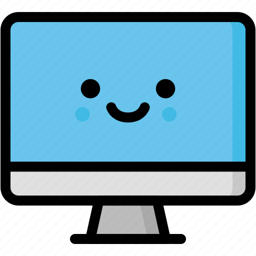 Computer, emoji, emotion, expression, face, feeling, smile icon - Download on Iconfinder