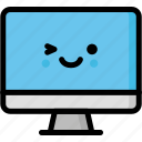 computer, emoji, emotion, expression, face, feeling, smile