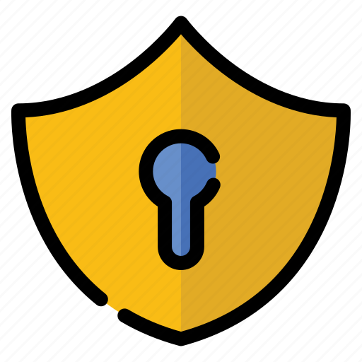 Shield, protection, secure, lock, key hole, safe, security icon - Download on Iconfinder