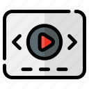 video, video player, play button, movie, multimedia, multimedia option, communications