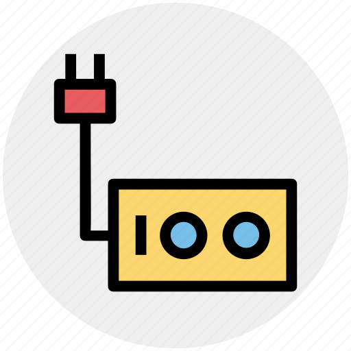 Extension, extension cable, extension cord, extension lead, extension wire, power extension icon - Download on Iconfinder