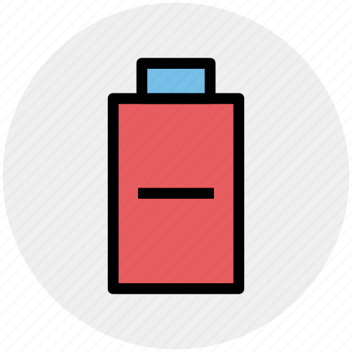 Battery, charging, electric, energy battery, laptop battery, minus, mobile battery icon - Download on Iconfinder