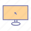 arrow, computer, desktop, display, monitor, navigation, screen 