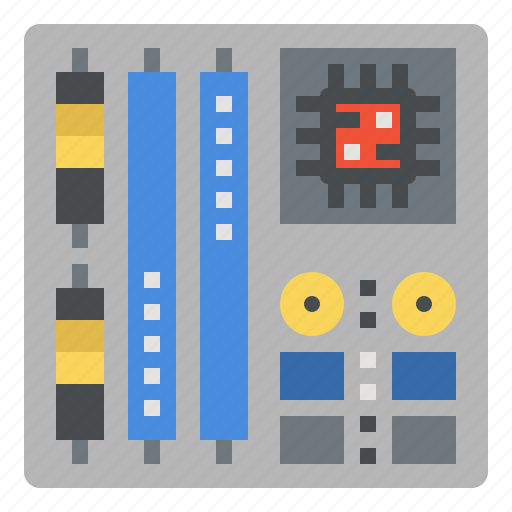 Computer, mainboard, hardware, cpu, electronics icon - Download on Iconfinder