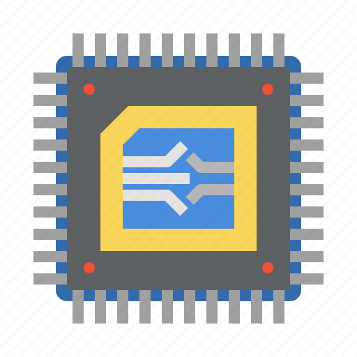 Cpu, processor, microchip, chipset, computer, hardware icon - Download on Iconfinder