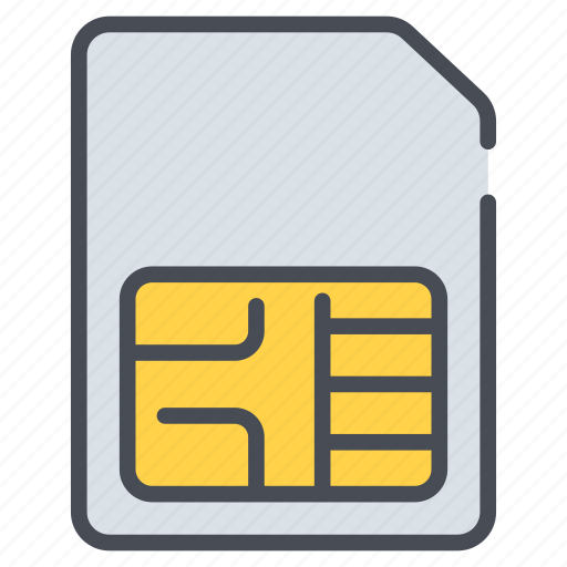 Sim, chip, card, phone sim, phone, mobile, mobile sim icon - Download on Iconfinder