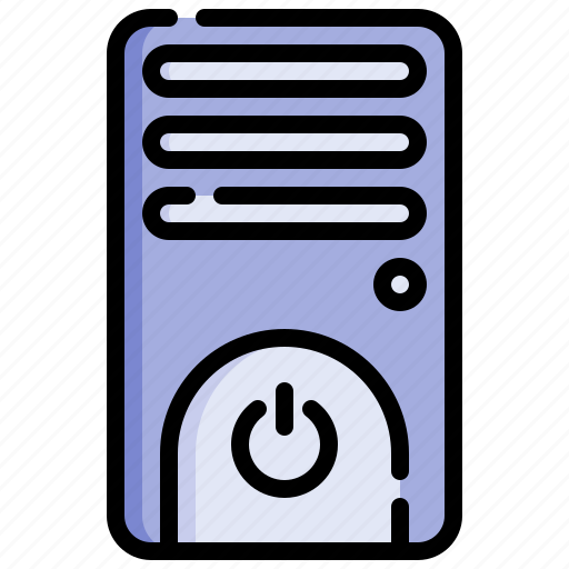 Cpu, tower, hardware, electronics, computer, technology icon - Download on Iconfinder