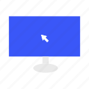 arrow, arrow pointer, computer, display, hardware, monitor, screen