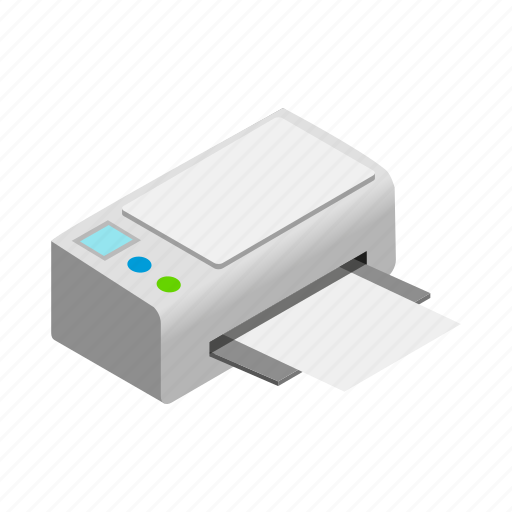 Background, computer, isolated, isometric, paper, print, printer icon - Download on Iconfinder