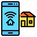 connecting, house, network, wifi