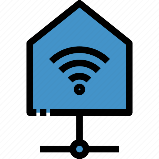 Computer, connecting, house, network, wifi icon - Download on Iconfinder