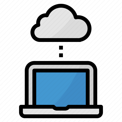 Cloud, connecting, laptop, network, notebook icon - Download on Iconfinder