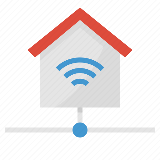 Connecting, house, network, wifi icon - Download on Iconfinder