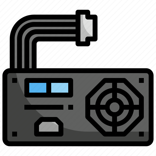 Power, supply, electronics, electronic, machine icon - Download on Iconfinder