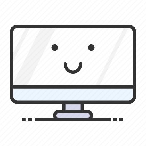 Computer, desktop, emoji, mac, monitor, screen, smiling icon - Download on Iconfinder