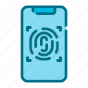 computer, fingerprint, lock, scan, security, smartphone