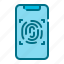 computer, fingerprint, lock, scan, security, smartphone 