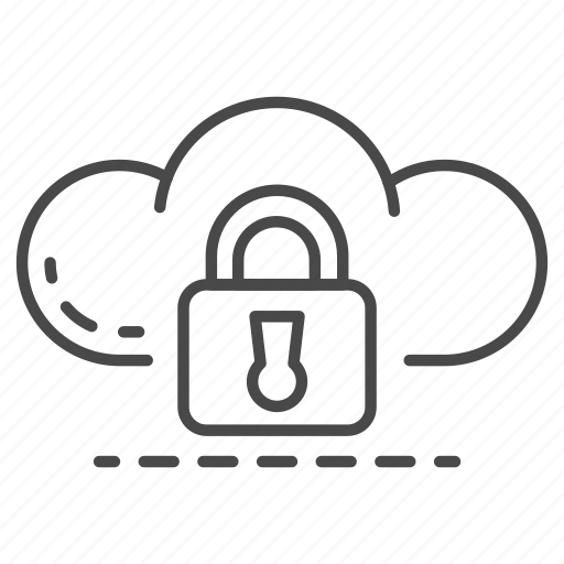 Cloud, computer, computing, connection, data, internet, lock icon - Download on Iconfinder