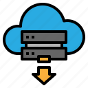 cloud, download, online, server 