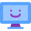 computer, emotion, face, happy, secured, smile 