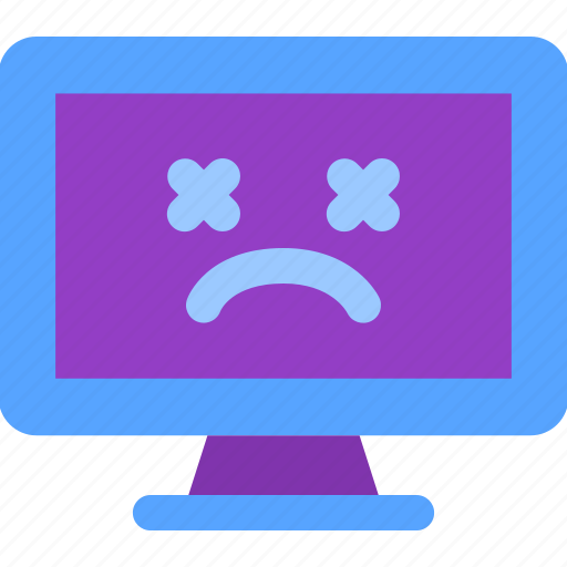Broke, computer, down, emotion, face, sad icon - Download on Iconfinder