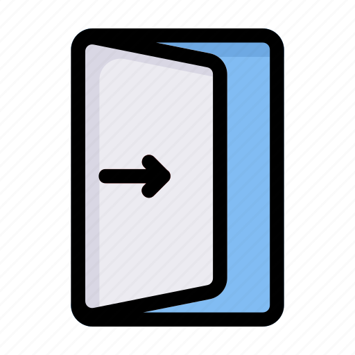 Closeup, door, exit, out, quit icon - Download on Iconfinder
