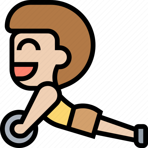 Workout, abs, roller, stretching, exercise icon - Download on Iconfinder