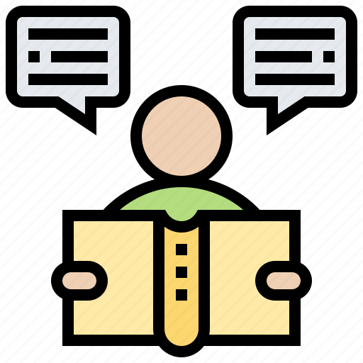 Education, inspiration, learning, reading, speaking icon - Download on Iconfinder