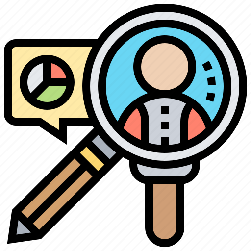 Glass, inspection, magnifying, target, work icon - Download on Iconfinder