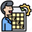 appointment, calendar, daily, schedule, task 