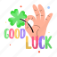 good luck, hand gesture, best wishes, typography words, typography letters 