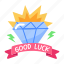 diamond, good luck, luck typography, precious jewel, gemstone 