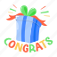 surprise box, present box, gift box, congrats gift, congrats word 